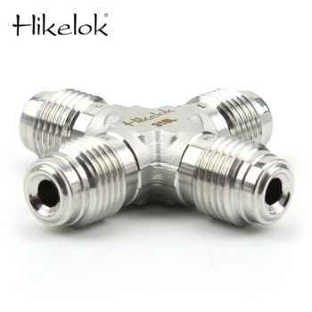 Hikelok metal gasket face seal fitting 316 stainless steel union cross for wholesale