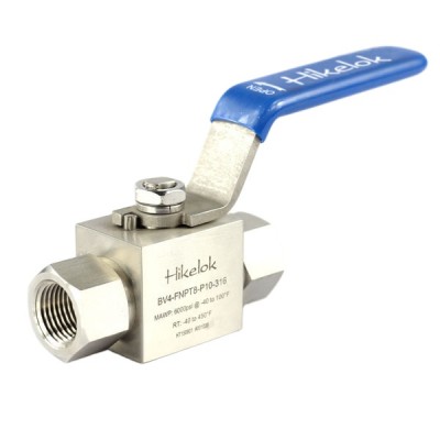 Hikelok 10000 psig high pressure stainless steel self-sealing manual  flow 2-way ball valves